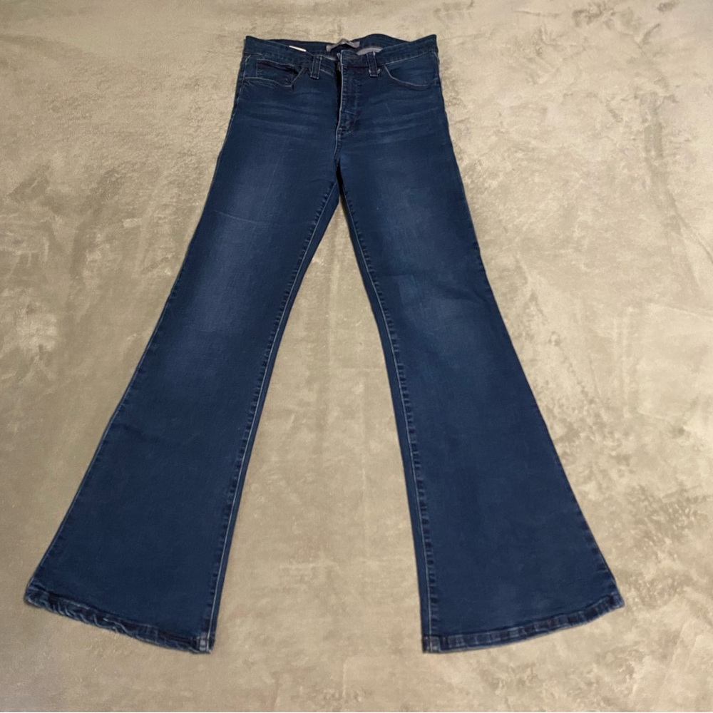 Joe's Jeans High-Rise, Dark Blue Flare Leg Denim